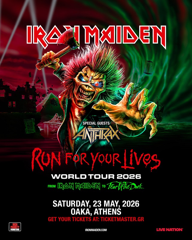 Iron Maiden Anthrax Αθήνα 2026